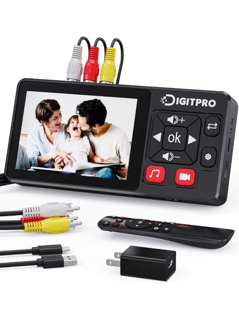 HD VHS to Digital Converter - Record Analog Video & Audio from Tapes, VCRs